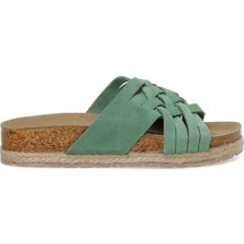 Nine West PAXX 3FX Yeşil Kadın Düz Terlik
