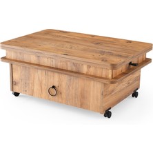 Erezoğulları Italyan Kademeli Akıllı Tekerlekli Çekmeceli Sihirli Orta Sehpa