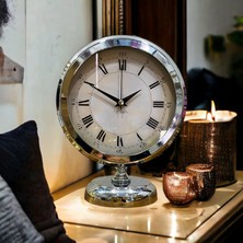 Bahat Krom Parlak Metal Ofis Salon Otel Masa Saati B9