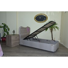 Bengi Ticaret Baza-Başlık Standart Silinir Kumaş Model Kapiton Başlık Metal Fırın Boya Iskelet 90*190 Elyapım