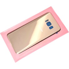 Tkgz Samsung Galaxy S8 Arka Pil Batarya Kapağı (CAM) GOLD