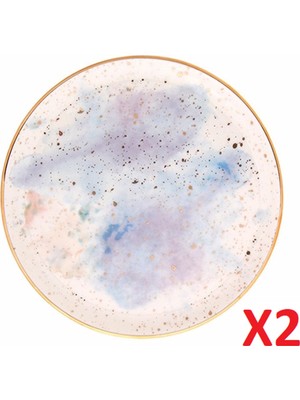 Porland Cosmos Desen Düz Tabak 24CM 2'li 04ALM006667