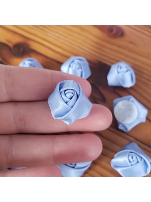 Hobiceyiz Saten Tomurcuk Minik Boy Açık Mavi Ton 50 Adet