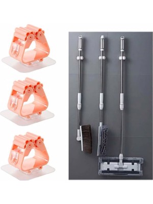 Bibizde Sihirli Mop Tutucu Fırça Paspas Düzenleyici Asma Askı Aparatı Tutacak 3 Adet
