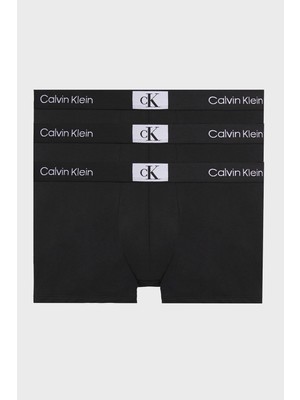 Calvin Klein Logolu Pamuklu 3 Pack Boxer Erkek Boxer 000NB3528A Ub1