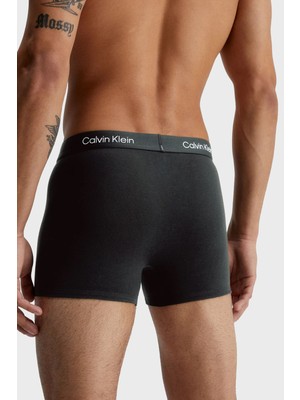 Calvin Klein Logolu Pamuklu 3 Pack Boxer Erkek Boxer 000NB3528A Ub1