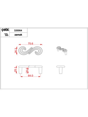 Çebi Kapı Kolu Modern A521 MP02 Otto ODA KAPI KOLU