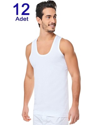 Seher Yıldız Erkek Penye Atlet 12 Adet Beyaz 0001