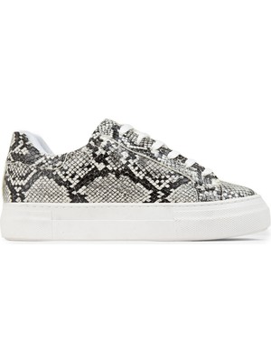 Deery Hakiki Deri Beyaz Sneaker Kadın Ayakkabı