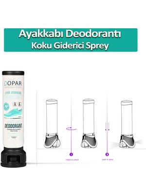 Dopar Ayakkabı Deodorantı Koku Giderici Önleyici Sprey 100ML