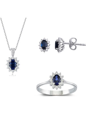 1.51 Karat Pırlanta Safir Set