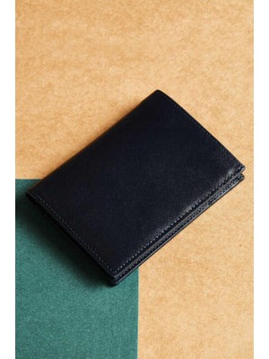 Bisse Analin Düz Deri Lacivert Erkek Kartvizit CZ22Y22103_D39