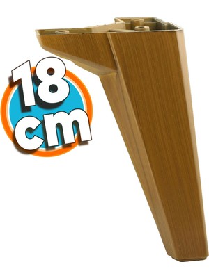 Nzb Mobilya Yatak Kanepe Çekyat Sehpa Tv Ünitesi Baza Koltuk Ayağı Koyu Ceviz Renk 18 cm Ayak