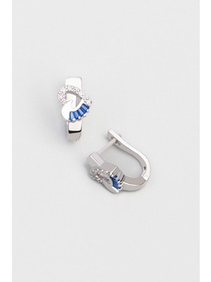 So CHIC Yakamoz Kalbi 18 Ayar Beyaz Altın Kaplama Gümüş Küpe