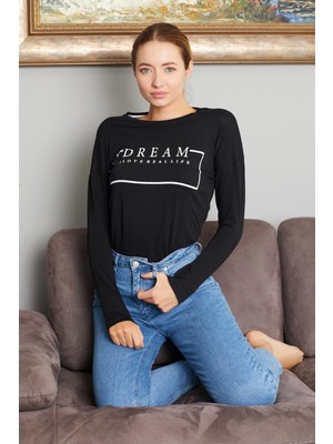 Koza Dream Yazı Baskılı Sweat 9130-4