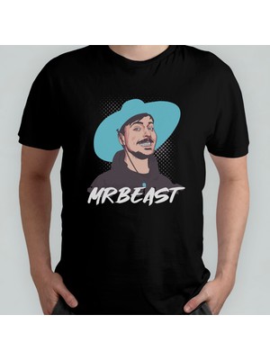 Pixxa Mr. Beast %100 Pamuklu Bisiklet Yaka T-Shirt Model - 21