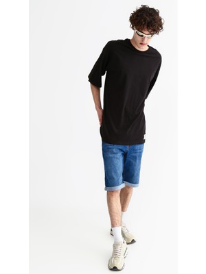Aeropostale Bisiklet Yaka Baskılı Siyah Erkek T-Shirt E-Back