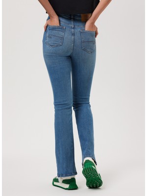 Lee Cooper Yüksek Bel Ispanyol Paça Flare Kadın Denim Pantolon 232 Lcf 121012 Luna Blue Lıght