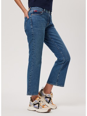 Lee Cooper Yüksek Bel Ispanyol Paça Flare Kadın Denim Pantolon 232 Lcf 121018 Melında Blue Lıght