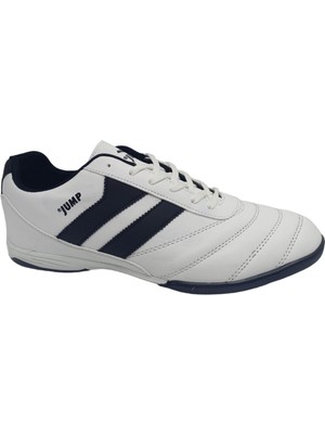 Jump 19089 Erkek Beyaz Bağcıklı Büyük Ayak Halı Saha Ayakkabı