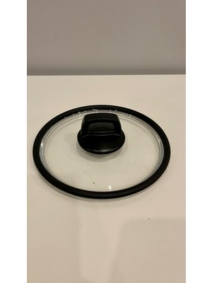 Casa Milano Siyah S Silikon 22 cm Cam Kapak & Tepe
