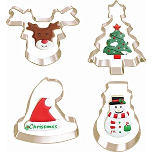 Agn Store Yılbaşı Noel Kurabiye Kalıbı 4'lü Set-1