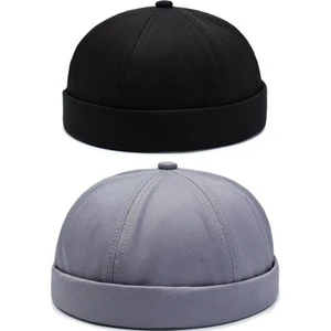 Rupen Kraft 2 Li Set %100 Pamuk Cap Ayarlanabilir Docker Şapka Yazlık Takke Şapka Retro Şapka Takke Şapka