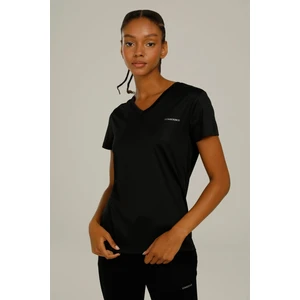 V Yaka Siyah Kadın T-Shirt 2SCT127