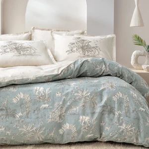 Bedding Aster Çift Kişilik Ranforce Nevresim Takımı - Adaçayı
