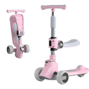Çocuk Scooterı, Müzikli ve Işıklı Tek Tuşla Katlanıp Oturabilir ve Kayabilir (Yurt Dışından)