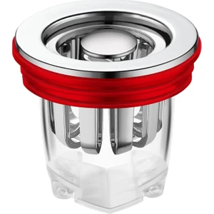 Yer Sifonu  U: 4,5 cm/1,77", G: 3,8 cm/1,5", Y: 3 cm/1,18"(Yaklaşık)  Filtresi - Gümüş (Yurt Dışından)