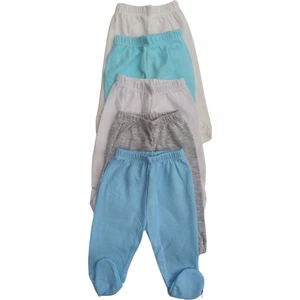 Bebek Patikli Alt Hava Alır Kumaş Düz Renk (5 Li Paket)10