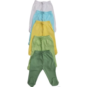 Bebek Patikli Alt Hava Alır Kumaş Düz Renk (5 Li Paket)10