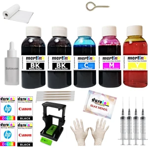 Canon MP492 MP495 MP499 (Pg 510 cl 511) Kartuş Dolum Seti 5 Li Set 5X100ML Mürekkep