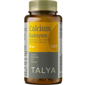 Kalsiyum, Magnezyum, Çinko, Vitamin D İçeren Takviye Edici Gıda, 60 Tablet