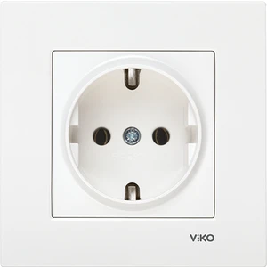 Karre Topraklı Priz Çerçeveli Beyaz