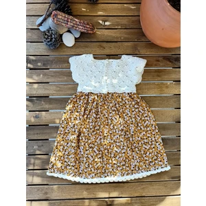 Handmade Kız Çocuk Elbisesi Pamuk, El Örgüsü Kız Çocuk Elbisesi, Baharlık Rengarenk Kız Çocuk Elbise