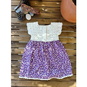 Handmade Kız Çocuk Elbisesi Pamuk, El Örgüsü Kız Çocuk Elbisesi, Baharlık Rengarenk Kız Çocuk Elbise