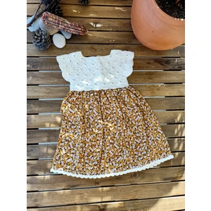 Handmade Kız Çocuk Elbisesi Pamuk, El Örgüsü Kız Çocuk Elbisesi, Baharlık Rengarenk Kız Çocuk Elbise