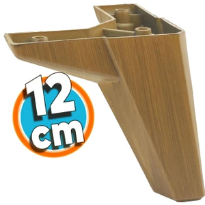 Mobilya Yatak Kanepe Sehpa Çekyat Baza Tv Ünitesi Koltuk Ayağı Ahşap Desenli Koyu Ceviz 12 Cm Ayak