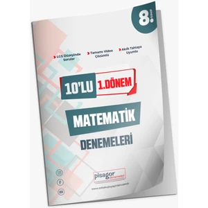 Pisagor Yayınları 8. Sınıf 10'lu 1. Dönem Matematik Denemeleri