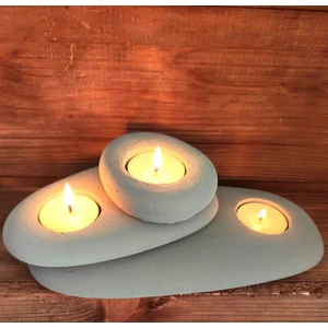 Ovoid Beton Mumluk Tealight 3'lü Set