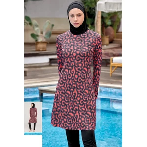 Kadın Uzun Kollu Likralı Tam Kapalı Tesettür Mayo 9025 Siyah