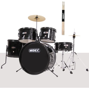 Midex CD500X-BK Akustik Çocuk Baterisi Davulu Seti 5-18 Yaş İçin Full Set