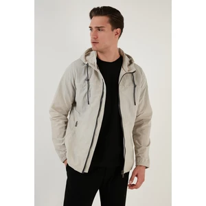 Regular Fit Kapüşonlu Cepli Mevsimlik Mont Erkek Mont 497GLENN
