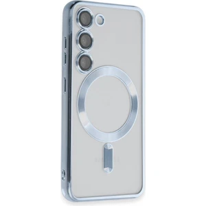 Samsung Galaxy S23 Kılıf Magsafe Kamera Lensli Korumalı Şeffaf Silikon Kapak