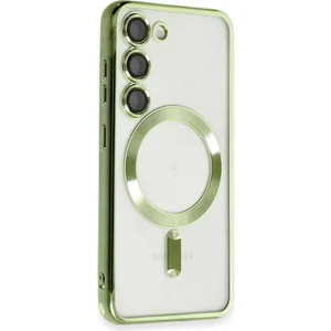 Samsung Galaxy S23 Kılıf Magsafe Kamera Lensli Korumalı Şeffaf Silikon Kapak
