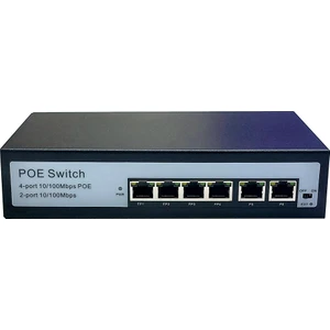 4 Port Poe + 2 Port 10/100 Uplink Switch