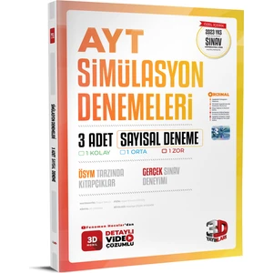 Çözüm Yayınları 3D   Ayt Ilk Dönem Deneme Sınavı 2023  Sayısal Simülasyon 1. Dönem
