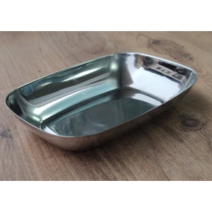 Göksan Mutfak Çelik Salata Kare Kayık Tabak 17CM